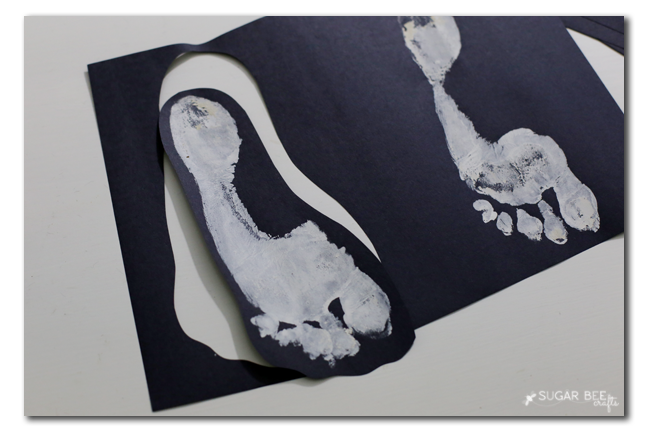 ghost foot print cutout