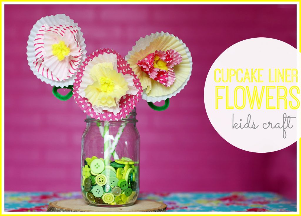 cupcake liner flowers kids craft