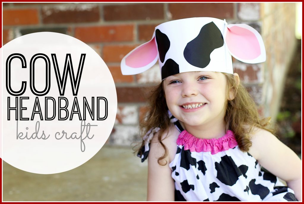 cow headband kids craft dairy