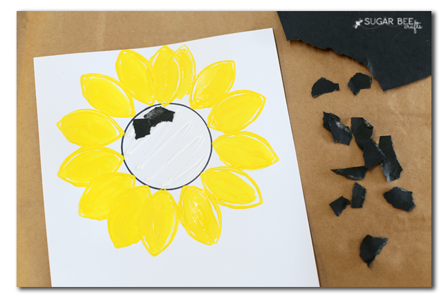 paper sunflower kids craft