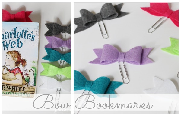 felt bow bookmarks