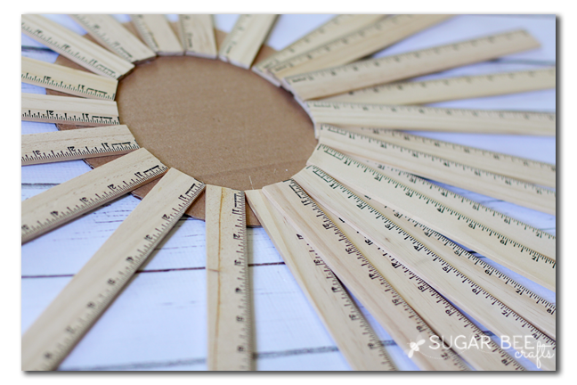 how to make a ruler burst wall hanging