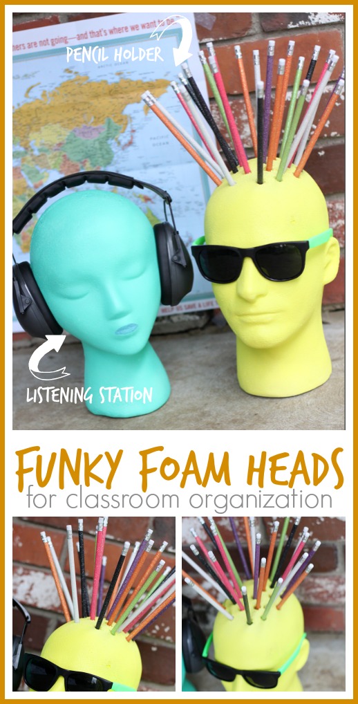 funky foam heads for the classroom