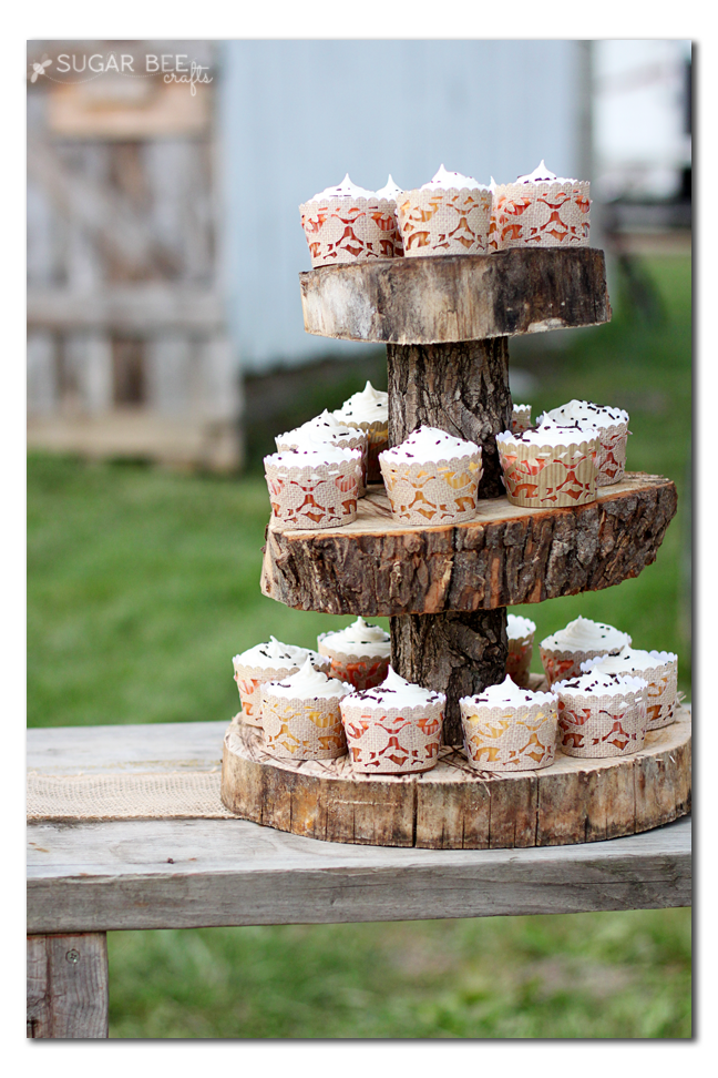 how to make a rustic cupcake stand