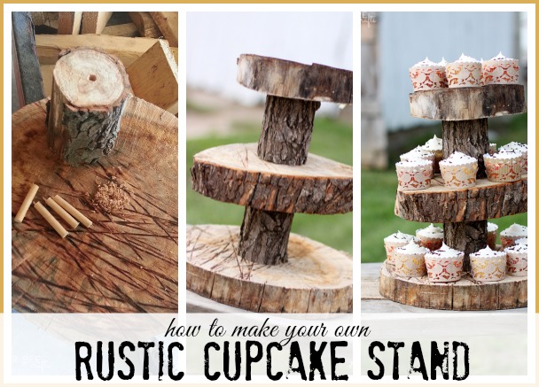 rustic cupcake stand instructions