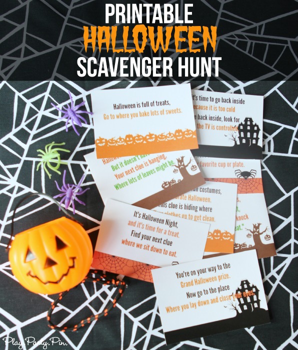 Printable Halloween scavenger hunt