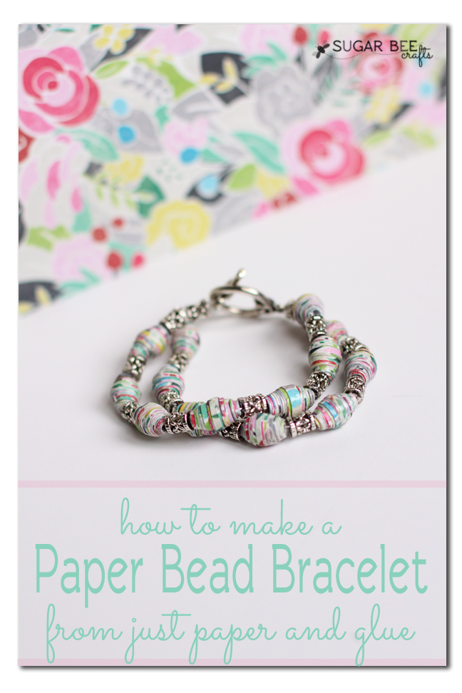 make a paper bead magazine bracelet