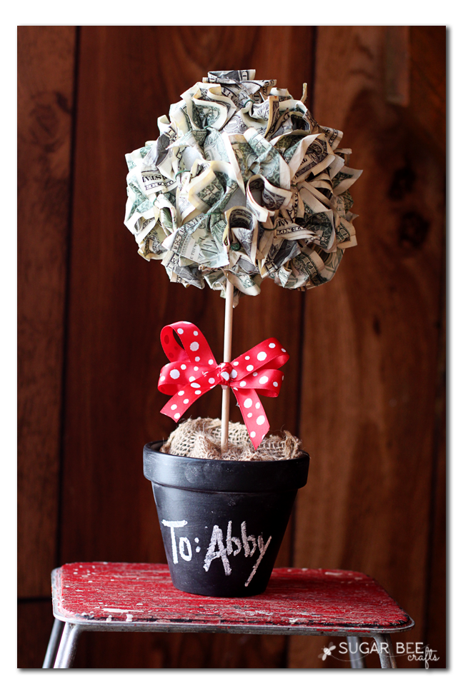 money topiary gift idea
