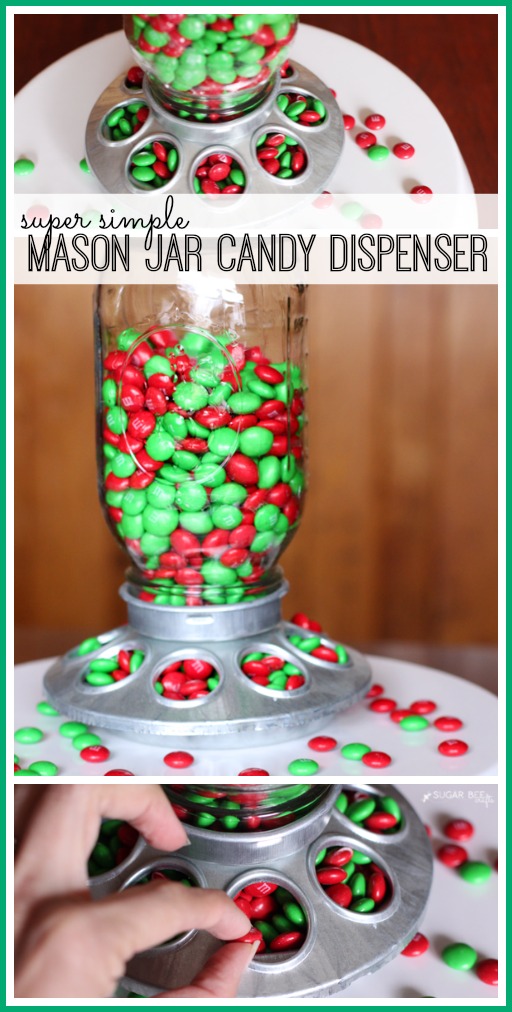 mason jar candy dispenser