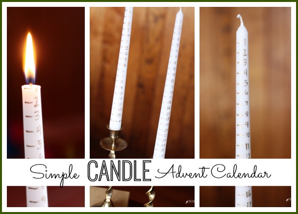 simple candle advent calendar
