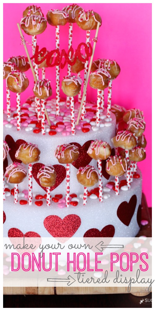 Donut Hole Pops tiered display