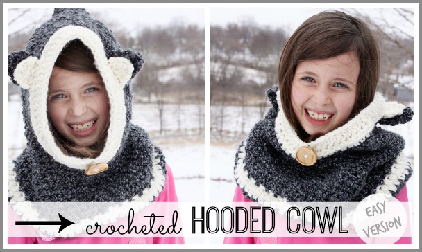 crochet hooded cowl easy