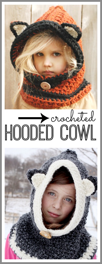 crocheted hooded cowl