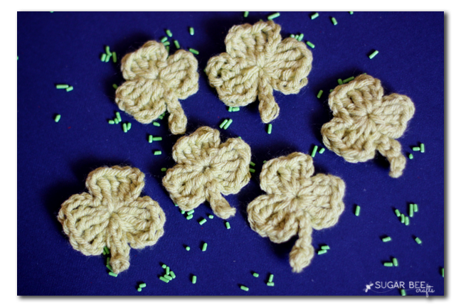 crochet shamrocks