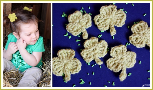 make crochet shamrocks