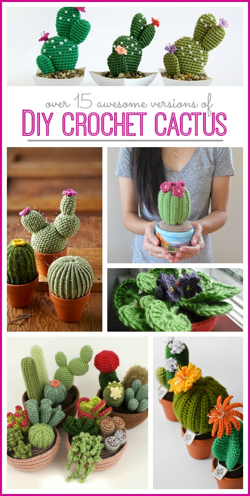 diy crochet cactus - tons of examples!