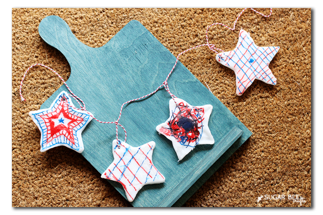 kids craft plastic star garland