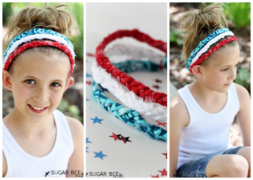 how to make a patriotic braided headband