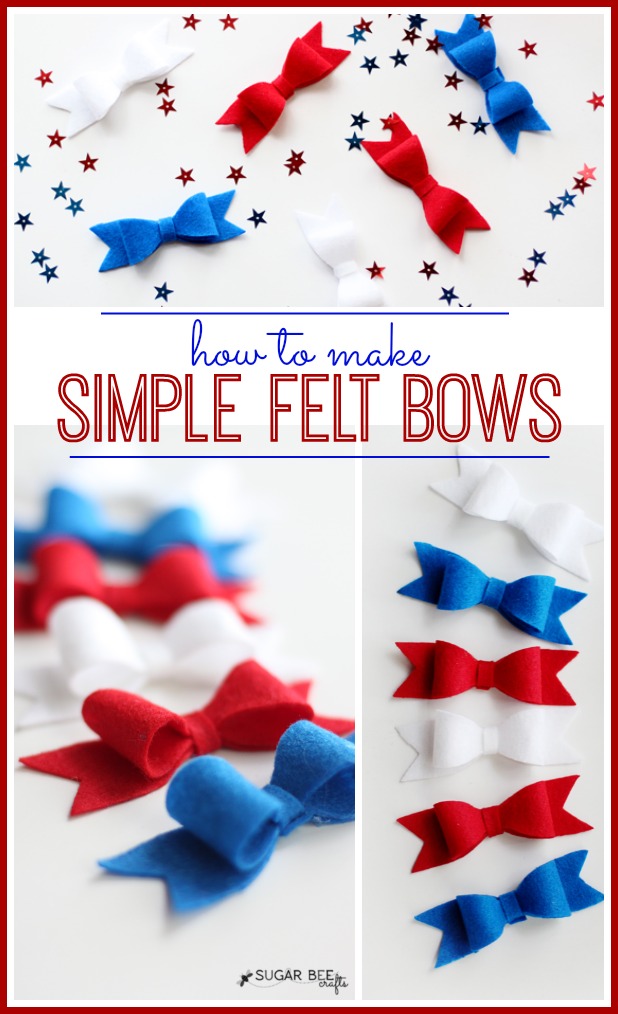 how to make simple felt bows