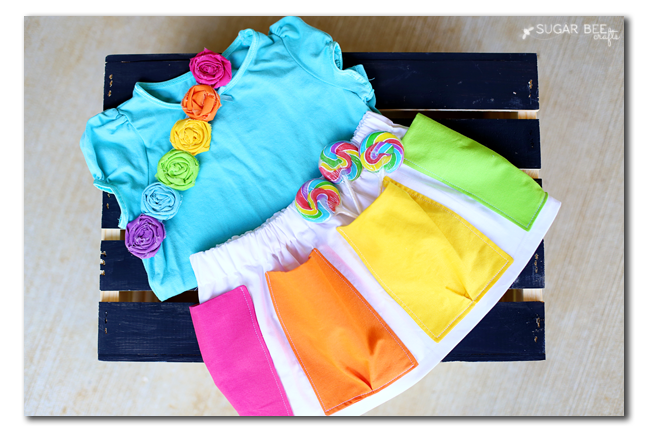 Rainbow Pocket Skirt Tutorial