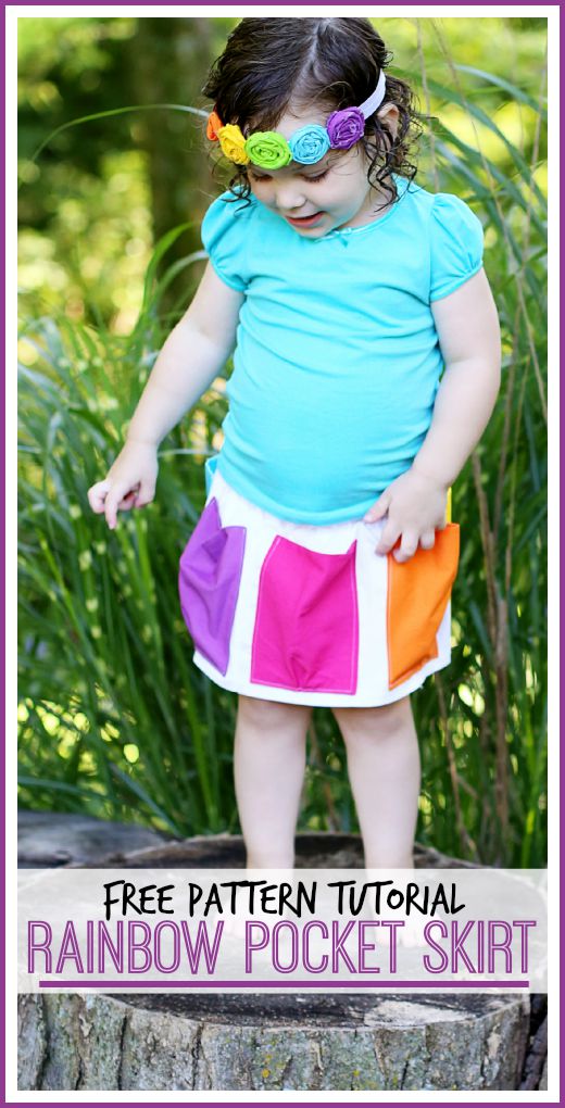 rainbow pocket skirt pattern tutorial free