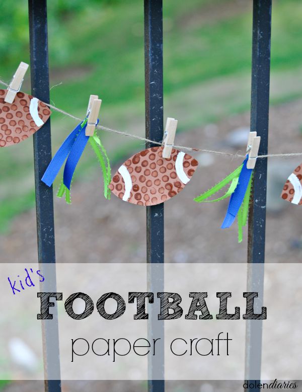 football paper craft for kids