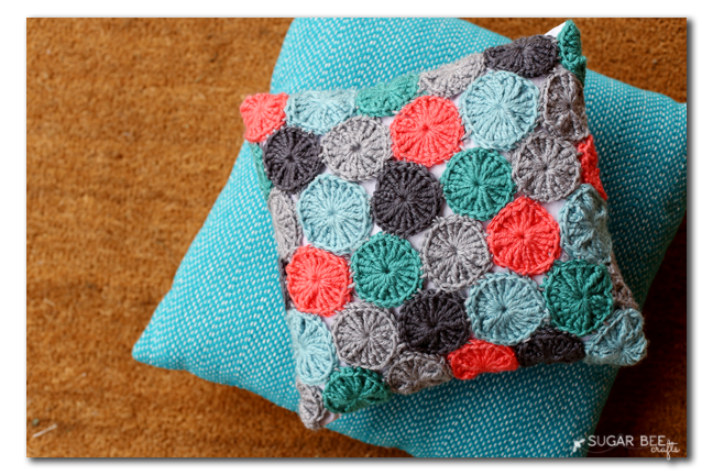 free crochet pattern yo yo pillow copy
