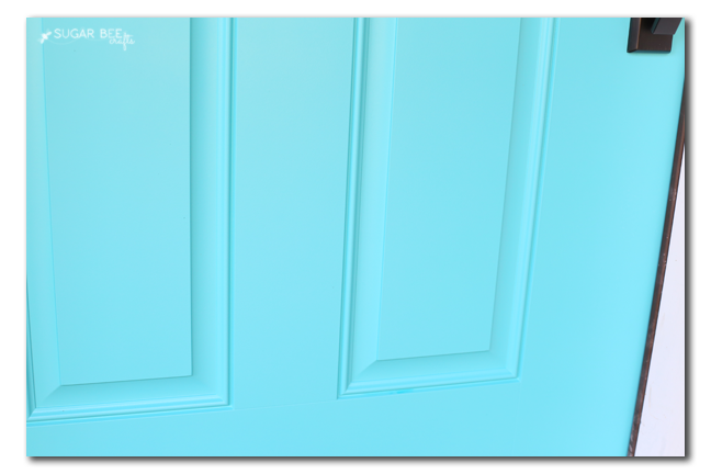Caicos Turquoise front door paint color behr