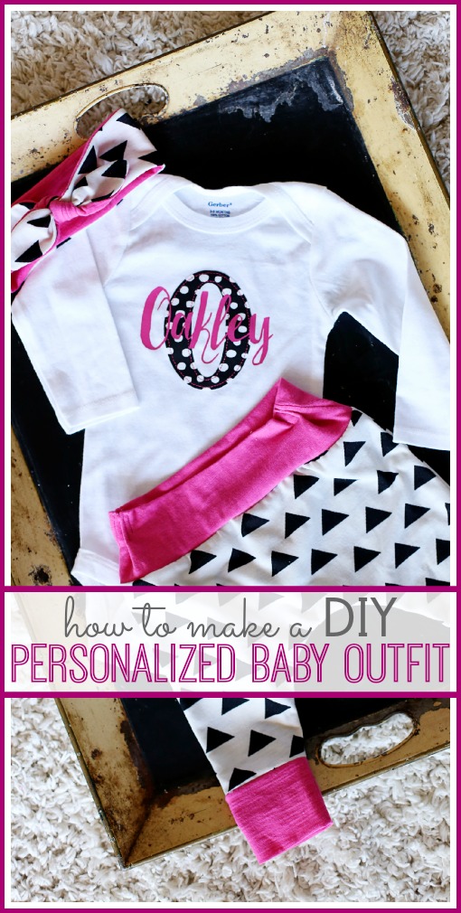 how to make a DIY personalized baby outfit
