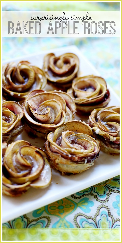 simple baked apple roses