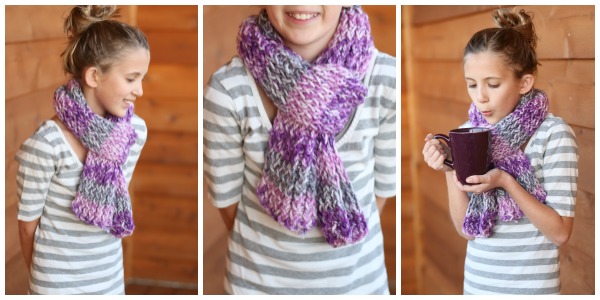 loom knit scarf