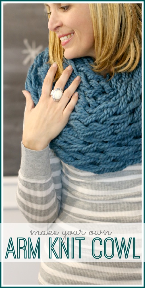 make your own arm knit cowl