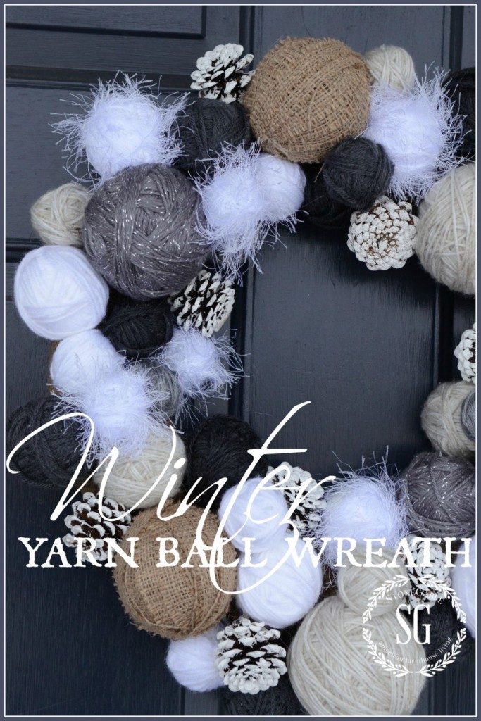 YARN-BALL-WREATH-soft-fuzzy-and-perfect-for-a-winter-welcome-at-the-front-door-stonegableblog.com_-683x1024
