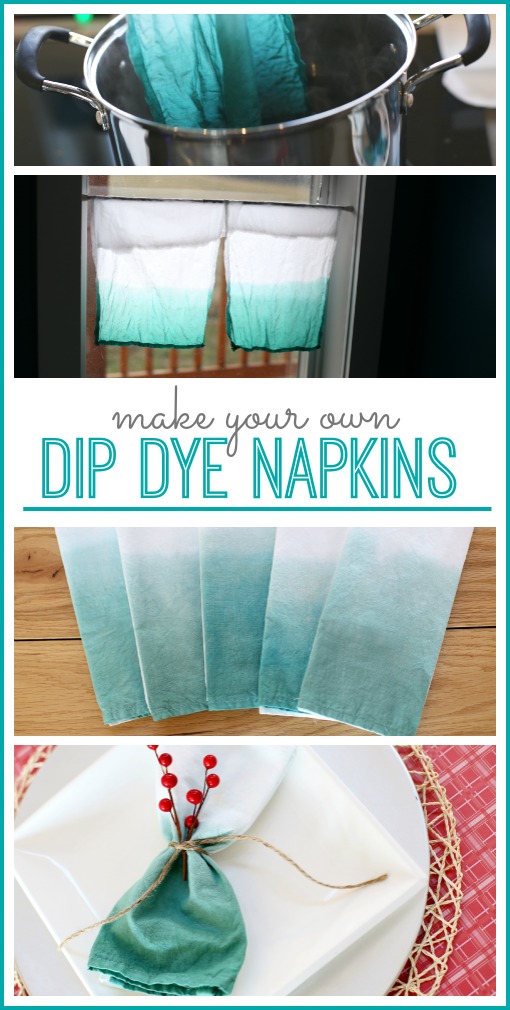 how to make your own diy dip dye napkins