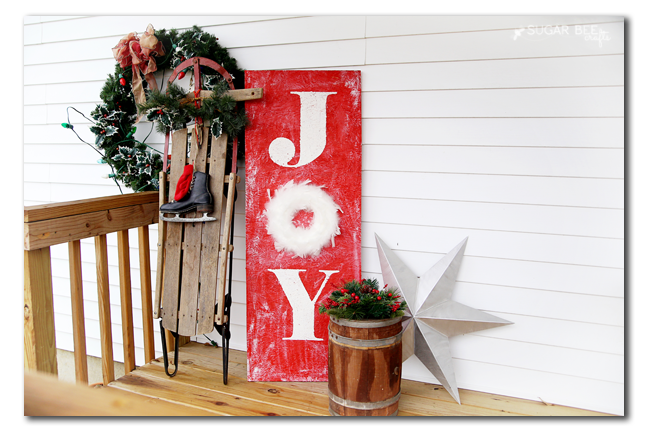 joy porch holiday sign decor