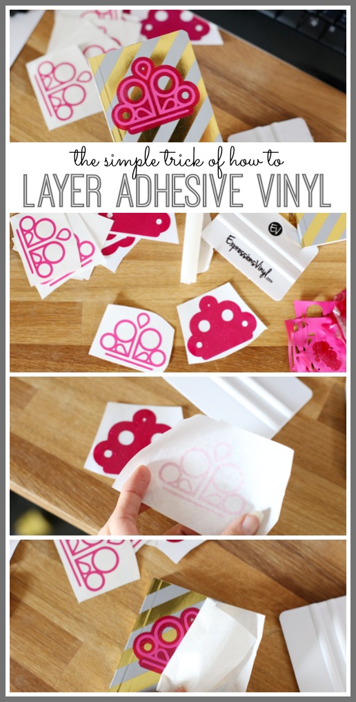 how to layer adhesive vinyl