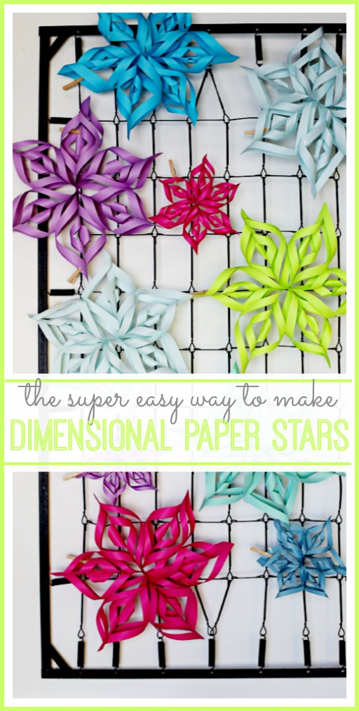 easy dimensional paper stars