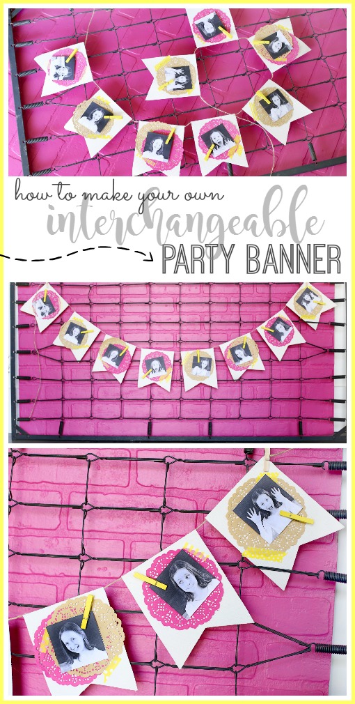 interchangeable party banner