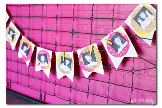 make your own photo banner birthday party decor