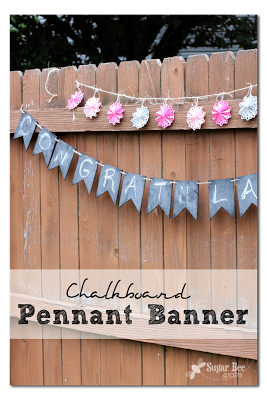 reusable chalkboard pennant banner
