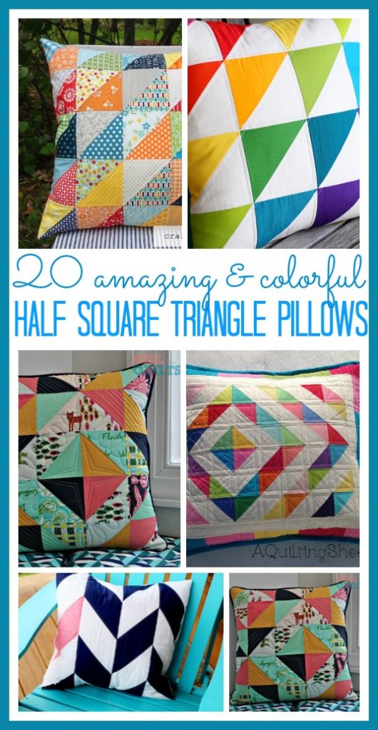 half square triangle pillows