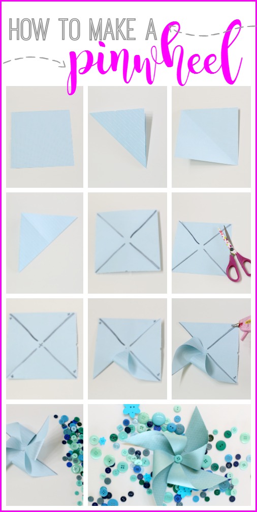 how to make a paper pinwheel