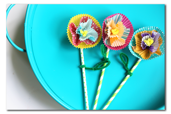 cupcake liner flowers