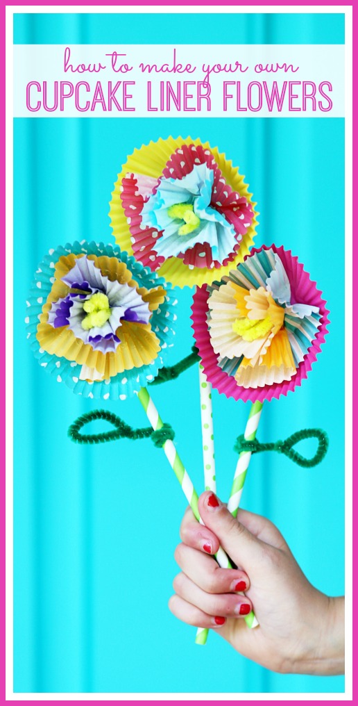 how to make cupcake liner flowers kids craft idea