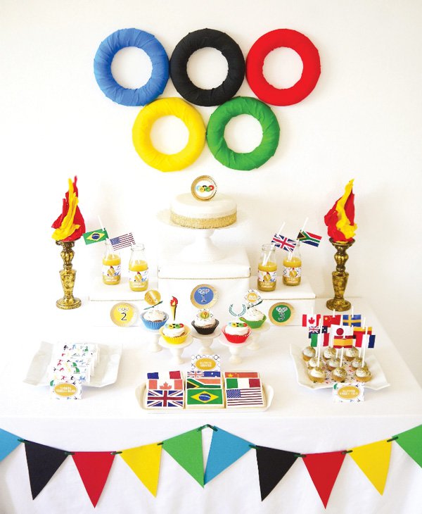 summer-olympics-party-dessert-table