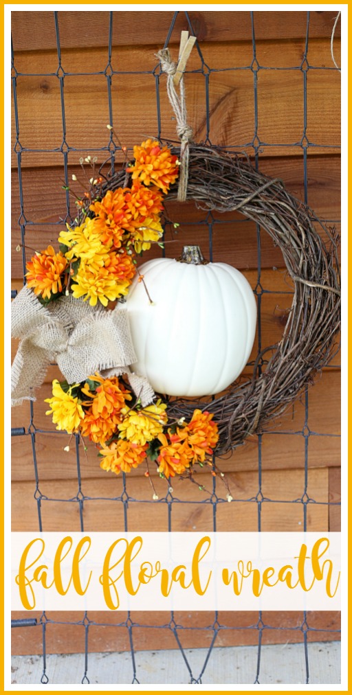 autumn fall floral wreath craft