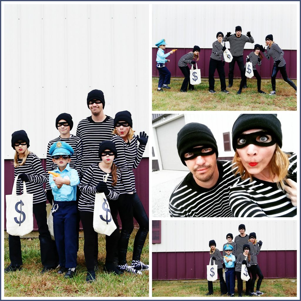 robbers family halloween costume idea