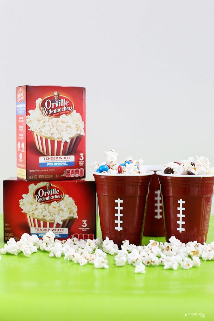 Game Day Party snack idea popcorn