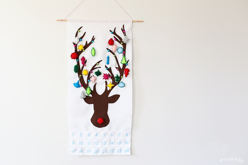 reindeer ornament felt advent calendar