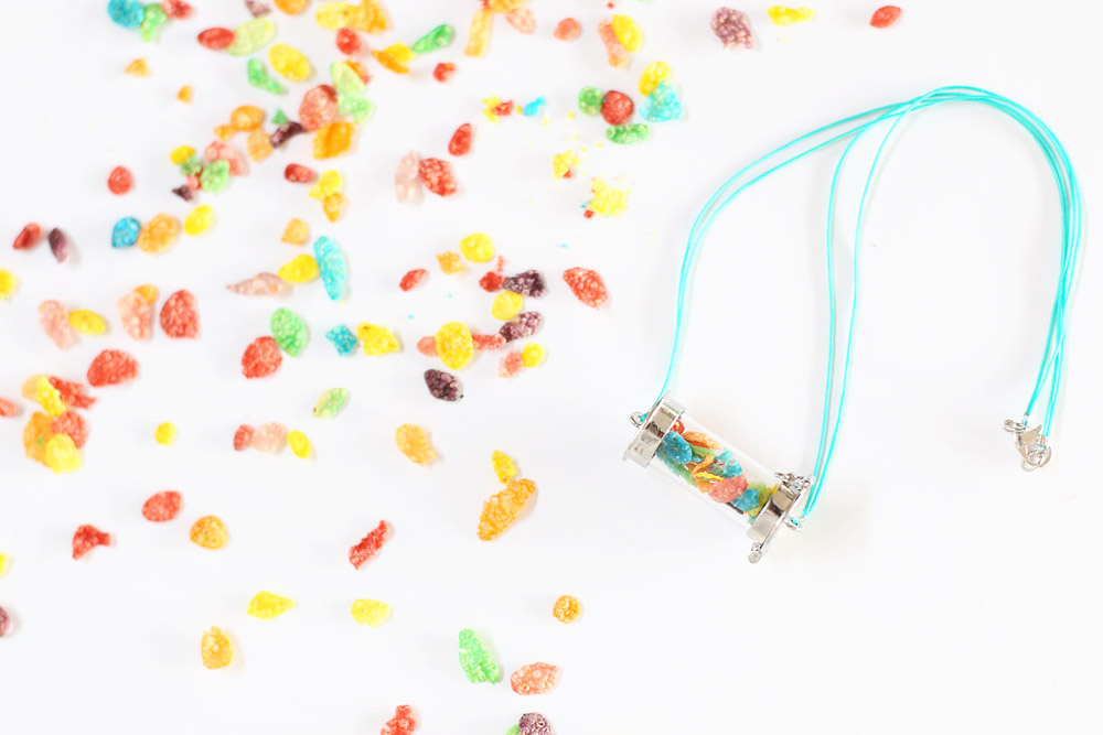 cereal pebbles pendant necklace